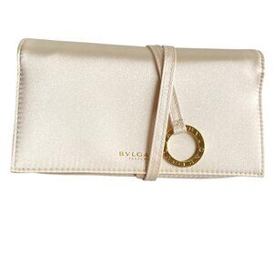 Bvlgari Parfums Ivory Satin Evening Clutch